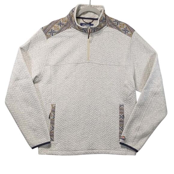 NWT Chubbies The Sandstorm Quilted Quarter Zip Sweater Mens M Beige Pullover - Picture 1 of 11